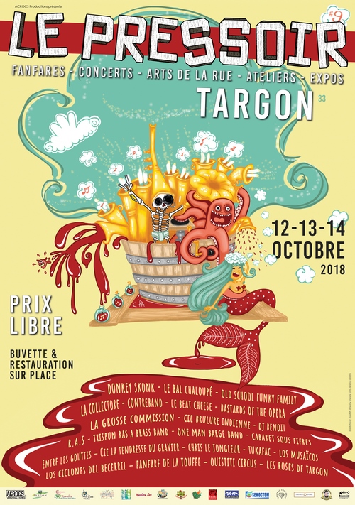 Affiche Festival Le Pressoir 2018 Affiche Le Pressoir 2018 - visu Prosti Roger