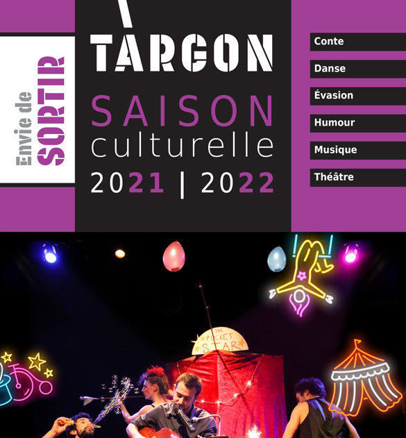 Cliquez sur l'image pour accéder au programme de la saison culturelle targonnaise 2021-2022