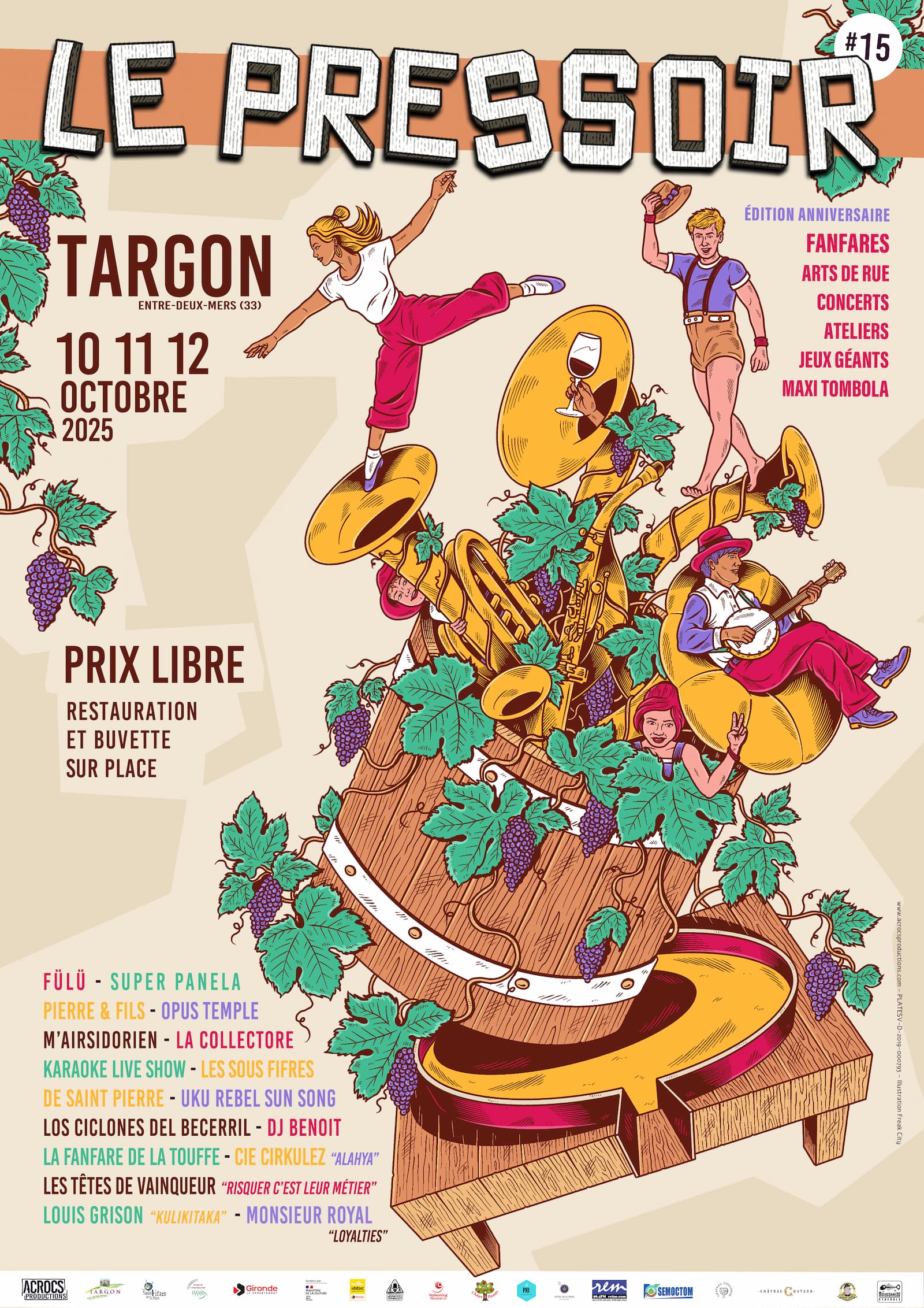 Affiche Festival Le Pressoir 2025 Affiche festival Le Pressoir 2025