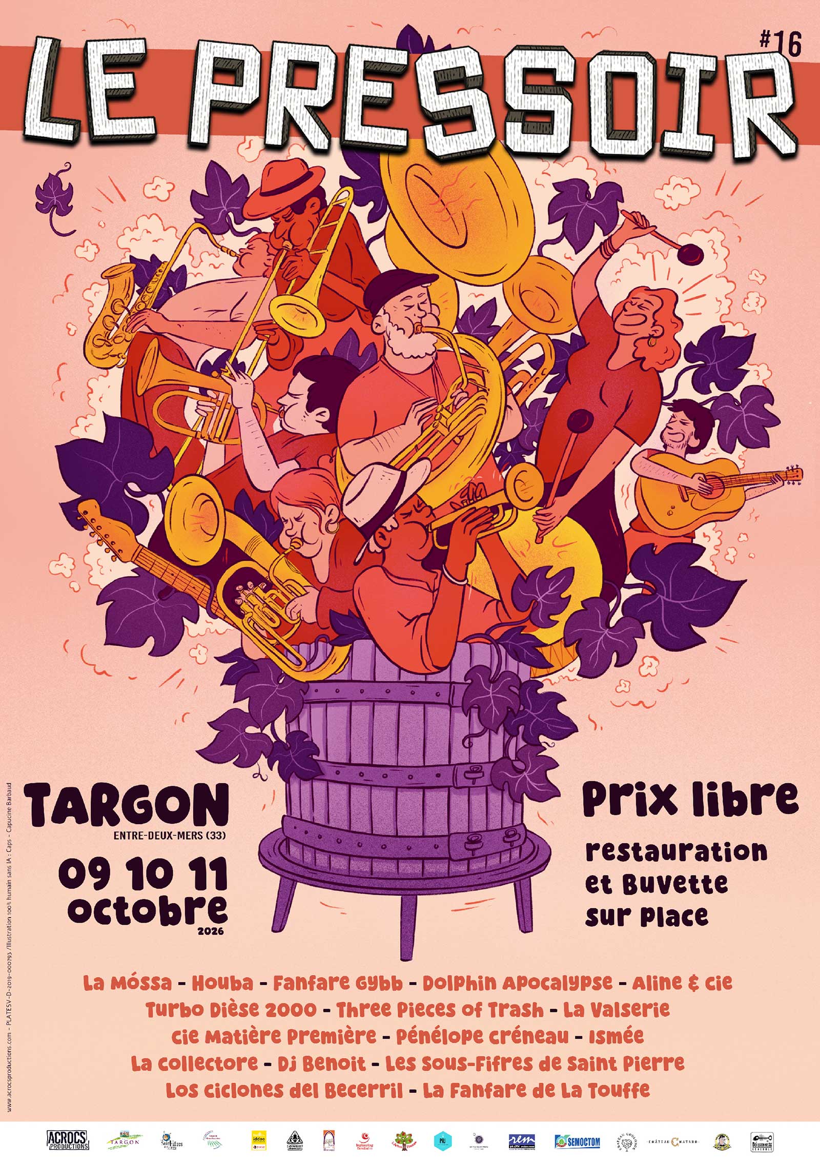 Affiche festival Le Pressoir 2025